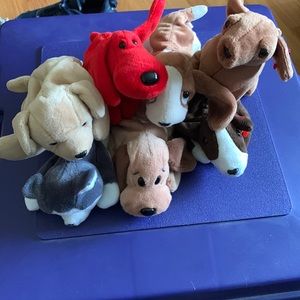 7 TY Dog beanie babies